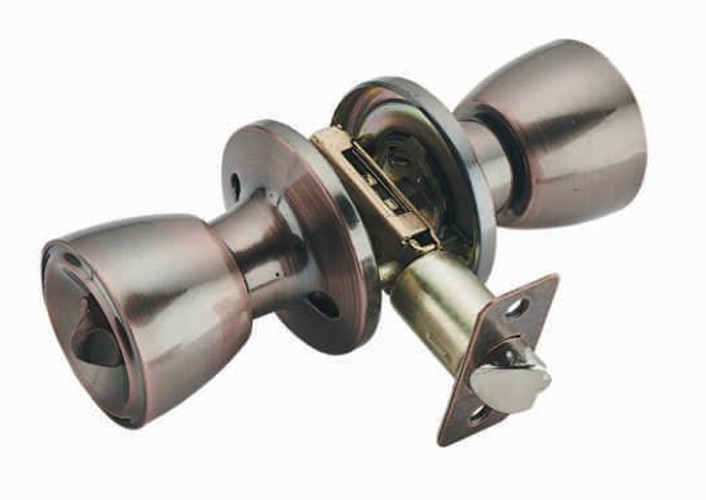 Cerradura de cilindro esférica de acero inoxidable cepillada del botón de puerta del metal para las puertas del hogar