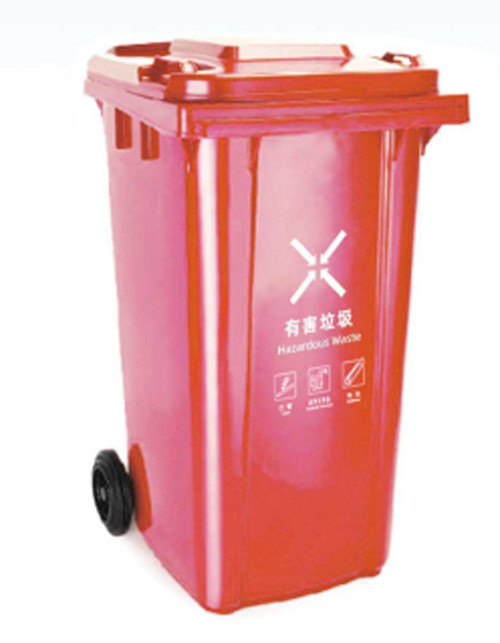 Fabricante 120l 240l 360l 660l 1100l contenedores de basura de plástico de gran tamaño con ruedas al aire libre/basureros/basureros para la venta
