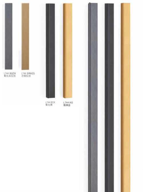 Manija de gabinete de aluminio Matt Ccm Blm Z-negro Abg Ab Matt Oro Rosado Oro
