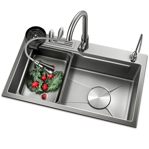 Nano cocina 304 de acero inoxidable lavamanos pequeños hechos a mano tanque único en el sótano de la cuenca del lavabo mayorista de China fábrica
