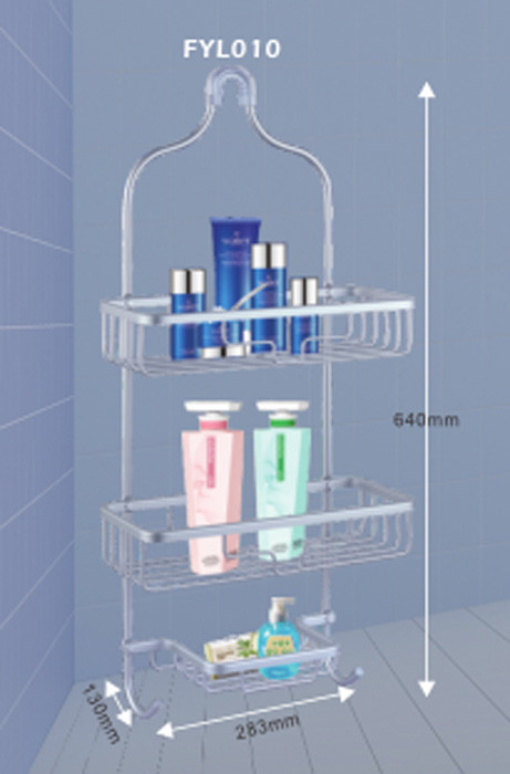 Estantes de baño de dos niveles montados en la pared Estantes de almacenamiento triangulares Estante de almacenamiento Baño trípode Baño ducha Estante de esquina