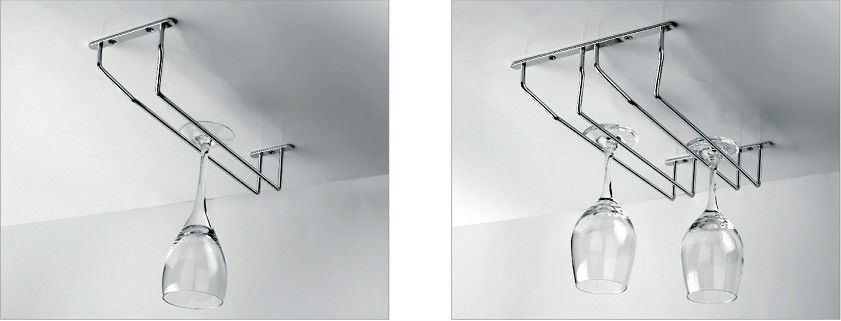 Accesorios contemporáneos de la cocina del estante del almacenamiento del cubilete que cuelgan el soporte de vaso de cristal en hierro