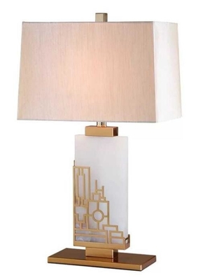 Lámpara de mesita de noche decorativa casera de lujo de la luz de la noche de la lámpara de escritorio de la tela del hotel