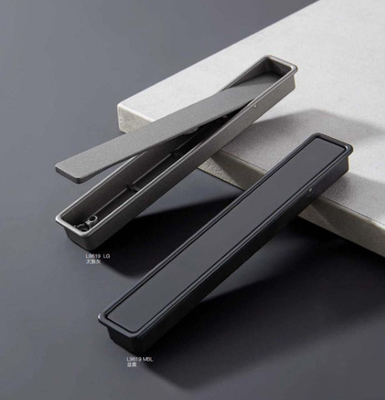 Cocina oculta Dorado Negro y gris oscuro Color Pull manija Recauchutado Armario manijas Manija de cajón