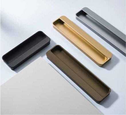 Embedded Aluminio Oculto Escondido cajón Tirar mango para el armario de la cocina