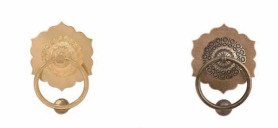 Montaje de superficie sólido personalizado de latón cabeza de animal tocadora puja mango anillo de bronce mango antiguo león cabeza de puerta tocadora
