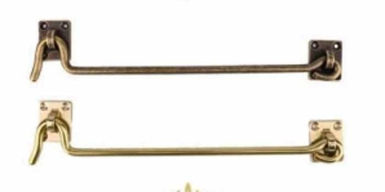 Gancho de fijación de ventana de madera antigua con hebilla de pestillo de latón, varilla de soporte a prueba de viento para accesorios de puertas y ventanas chinas