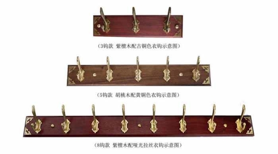 Nuevo y elegante colgador de latón, accesorios de baño, colgador individual, ganchos para abrigos y fabricación al por mayor
