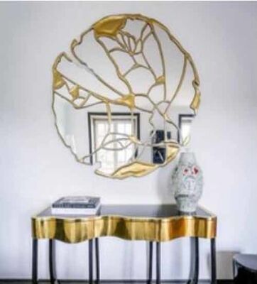 Espejo de aluminio ajustable, duradero y reutilizable, de forma irregular, para decoración del hogar y hoteles