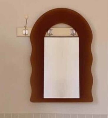 Nuevas decoraciones para sala de estar y dormitorio: Espejo de cuerpo completo estético e irregular con peluche de conejo, espejo de cuerpo completo