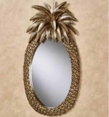 Espejo de pared decorativo con marco de PU personalizado, espejo irregular de vidrio estilo Art Déco para sala de estar y dormitorio