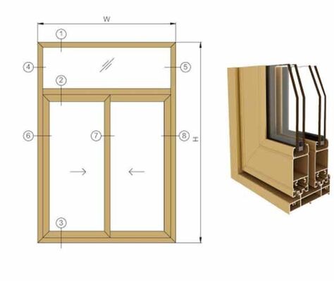 Perfiles de aleación de aluminio de la serie 6000 para ventanas y puertas, servicios de doblado, corte y soldadura, temple T3-T8, tolerancia del 1%