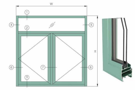 Australian Standards Container House Melbourne Ventanas de doble acristalamiento de aluminio Ventanas corredizas