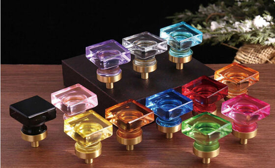 Herramientas manuales Torceduras de masa frita de vidrio Cristal Cristal Diamant Cabinet Puerta Puerta de cristal Manija de agujero único