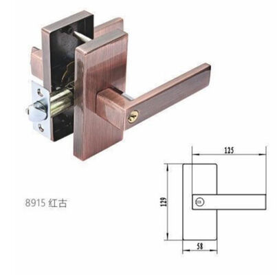 Garrafa de palanca de puerta de aleación de zinc mate moderna rentable para puertas interiores de apartamentos y hoteles