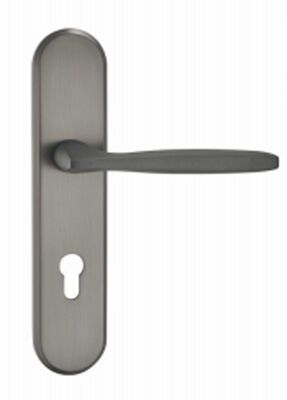 Cerradura Dividida Moderna Británica, Cerradura de Puerta con Manija Gris de Aleación de Zinc, Cerradura Interior de Dormitorio, Puerta de Madera, Cerradura Silenciosa