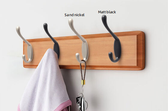 Colgadores de pared modernos y sencillos de metal negro, gancho de pared divertido de metal negro para habitación infantil, gancho de pared de metal negro para habitación infantil