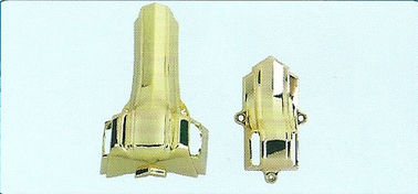 Galjanoplastia superior de ataúd de la esquina de la decoración del ataúd del color de oro plástico del hardware