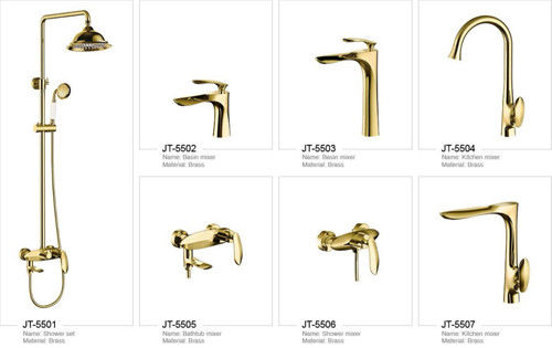 Solo soporte 18L/Min del agujero del cuarto de baño del grifo de cobre amarillo de oro de lujo del lavabo